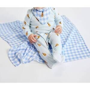 NEW BOBO CHOSES acoustic guitar three piece sleep set in blue gingham